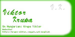 viktor krupa business card